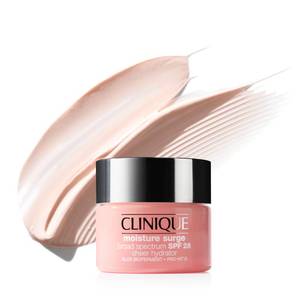 lot 18106 image: Clinique Moisture Surge Broad Spectrum SPF 28 Sheer Hydrator Face Moisturizer With Hyaluronic Acid, Aloe Bioferment  Provitamin D  Hydrating  Protecting, 1.7 Ounce