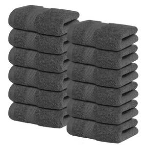 lot 18141 image: Infinitee Xclusives Luxury Wash Cloths for Showering 13x13 �� 100% Cotton Washcloths Pack of 12, Soft and Absorbent Face Towels for Bathroom Wash Clothes, Gym, and Spa (Shadow Grey)