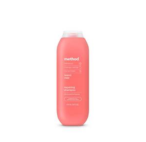 lot 18168 image: Method Repairing Shampoo, Island Mist - Nourishes Hair and Restores Damaged Strands - Sulfate Free, Color Safe - 14 oz