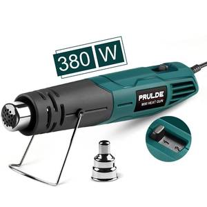 lot 18169 image: PRULDE Mini Heat Gun 2-Temp 480°F-850°F (250°C-450°C) Hot Air Gun Tool with 6.56Ft UL Cord & Reflector Nozzle for Crafting, Shrink Tubing, Vinyl Wrap, Candle Making, Embossing, Epoxy Resin
