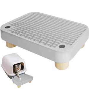 lot 18178 image: Automatic Litter Box Step with Wooden Top �� Removable, Waterproof & Non-Slip Step, Easy Clean Pet Supplies for Cats & Kittens