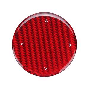 lot 18179 image: RUIANTE Compatible with Carbon Fiber Center Control Mutimedia Knob Button Panel Cover Trim Sticker for BMW X1 X2 X3 X4 X5 X6 G01 G08 G30 G38 2018 2019 2020 2021 2022 2023 2024 (1PCS Red 46mm)
