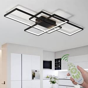 lot 19234 image: Huilefu Modern LED Ceiling Light for Bedroom 31.5 Black Kitchen Lighting Fixtures Ceiling 3000-6500K Dimmable Square Ceiling Light with Remote Control for Living Room, Dining Room, Kitchen (NOT THE ONE SHOWN IN STOCK PHOTO)