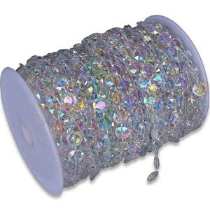 lot 20395 image: SKY CANDYBAR 99FT DIY Garland Diamond Acrylic Crystal Beads Strand Shimmer Wedding Decorations Party Decoration Crafting Projects (Iridescent)