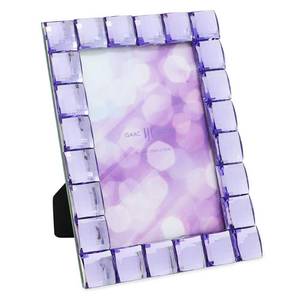 lot 20403 image: Isaac Jacobs Decorative Sparkling Light Purple Jewel Picture Frame, Photo Display & Home D�cor (4x6, Light Purple)