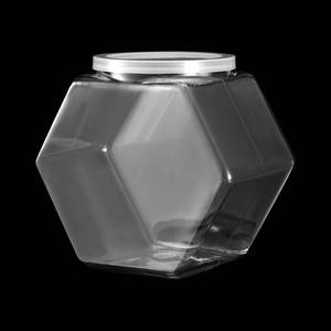 lot 20404 image: 1 Piece Hexagon Plastic Jars 29 OZ Candy jars with lids Small Candy Jar Cookie Jar for Kitchen Clear Hexagonal Candies Containers for Snacks Candies Cookie Dog Treats Coffee Craft Sewing Supplies