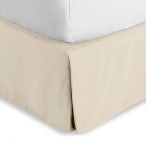 lot 20437 image: Bare Home Queen Bed Skirt - 15-Inch Tailored Drop Easy Fit - Bed Skirt for Beds - Center & Corner Pleats (Queen, Sand)