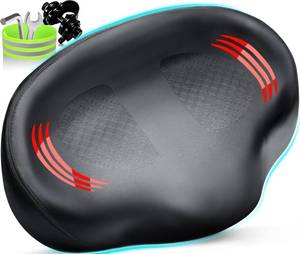 lot 20451 image: Bike Seat Noseless Wide Bicycle Seat for Women Men, Bike Seats Cushion Comfort for Big Butt, Multiple Fit Saddle for Peloton, Electric, Exercise, Cruiser Bikes