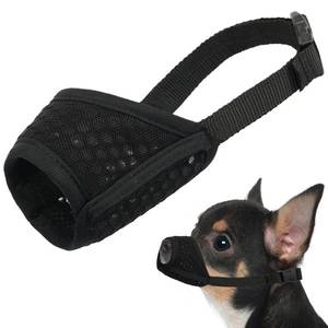 lot 20466 image: Mayerzon Dog Muzzle, Puppy Soft Mesh Muzzle for Small Medium Large Dogs Chihuahua Poodles Beagle Dachshund Corgis Labrador for Biting Chewing Grooming that Allows Panting Drinking(XXS, Black)