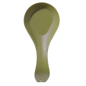 lot 20469 image: OGGI Stainless Steel Spoon Rest- Long Handle Holds Kitchen Utensils in Place, Great Spoon Rest for Kitchen Counter, Stove Top, or Coffee Station Kitchen Accessories, Utensil Rest, Olive