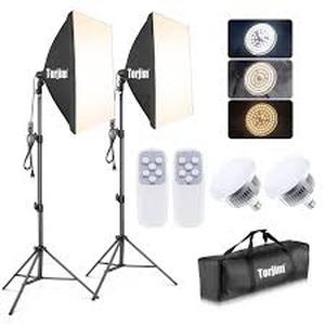 lot 11736 image: Torjim Professional Photography Softbox Lighting Kit
