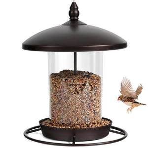 lot 1257 image: Metal Roof Bird Feeder - Chew Proof for Outdoor
