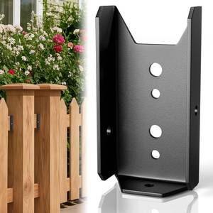 lot 1263 image: 2x4 Black Fence Bracket for Wood Rail - 18 Gauge Carbon Steel Deck Railing Brackets for 2x4 (Actual 1.5�x3.5�) Lumber, 50 PCS 2 x 4 Rail Connectors, Rust-Resistant Coated Wood Fence Hardware Brackets
