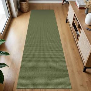 lot 1264 image: KOZYFLY Runners for Hallways 2x7 ft Washable Kitchen Runner Non Slip Rubber Backed Hall Runners Cotton Entryway Runner Rugs Floor Carpet for Indoor Backdoor Bedroom Kitchen, Bright GreenEarthy Green