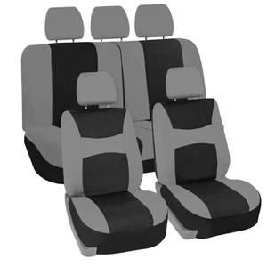 lot 1284 image: FH Group Car Seat Cover Light Breezy Gray Seat Cover Flat Foam Padding Cloth Full Set Automotive Seat Covers,Airbag Compatible and Split Rear Universal Fit Interior Accessories for Cars Trucks and SUV