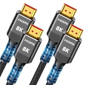 lot 2216 image: Highwings 8K HDMI 2.1 Cable 2-Pack 10FT, Slim Ultra High Speed HDMI Braided Cord-48Gbps,4K120Hz 8K60Hz, HDCP 2.2and2.3, Dynamic HDR,eARC,DTSX,RTX 3090,Compatible with Roku TVHDTVPS5Blu-ray