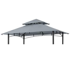lot 2217 image: MASTERCANOPY Grill Gazebo Replacement Canopy Top for Model L-GG001PST-F (Gray)