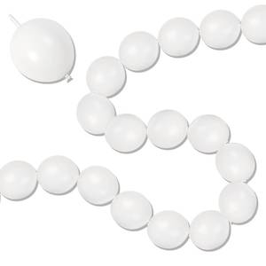 lot 2255 image: White Link Balloons, 100PCS Linking Balloons with Tail for Making Balloon Wall Arch and Chains, Pearl Quick Balloon for Wedding Birthday Baby Shower Engagement Graduation Party Decorations (6inch)