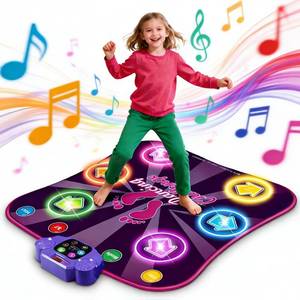 lot 3228 image: Kids Dance Mat for Girls - Toys for 4 5 6 7 8-10 Year Old Girl Birthday Gifts - Girl Toys for Ages 5-7 6-8 8-12 - Electronic Dance Pad with Light Up 6 Button - Wireless Bluetooth - 5 Game Modes