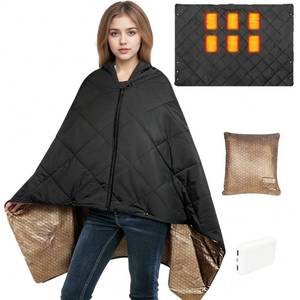 lot 3775 image: Heated Blanket Battery Operated, Cordless Portable Wearable Electric Blanket with 10000mAh Battery and 6-Zone Fast Heating Shawl Throw for Indoor Outdoor, Camping, Travel, Match, Machine Washable