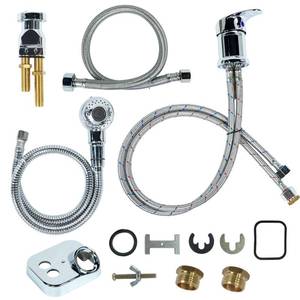 lot 3778 image: Salon Shampoo Bowl Faucet Vacuum Breaker Kit Spa Beauty Salon Shampoo Bowl Sink Hair Salon Bath Accessories Bathroom Hot Cold Faucet Spray Hose Replacement Set for Backwash Barber Chair