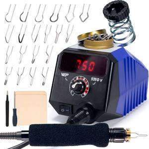 lot 3816 image: WEP 939D-V Wood Burning Kit 250-750482-1382Adjustable Wood Burning Tool with Detachable Pen, 20 Wood burner Tips, WoodBurning Pen Holder Suitable for Pyrography, Leather Burning Kit