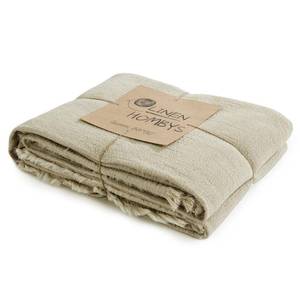lot 4103 image: HOMBYS 100percent Pure Linen Blanket-Soft Reversible Throw Lightweight Blanket in Natural Linen Color Bed Blanket (Flax Color, 50ftftx60ftft)