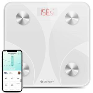 lot 4106 image: Etekcity Scale for Body Weight, Smart Digital Bathroom Weighing Scales with Body Fat and Water Weight for People, Bluetooth BMI Electronic Body Analyzer Machine, 400lb