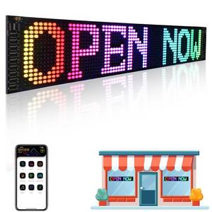 lot 4107 image: 24ftftx5ftft Programmable LED Sign with Bluetooth Control, Flexible Scrolling LED Signs for Business, Custom Text and Adjustable Brightness and IP65 Waterproof, USB 5V Digital Sign for Car Store Bar Hotel