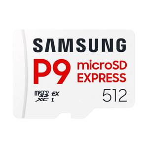 lot 4116 image: Samsung P9 Express microSD Express Card, 512GB microSDXC Memory Card, Up to 800 MBs, for Nintendo-Switch � 2, (MB MK512TAM)