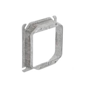 lot 4123 image: RACO 8780SP 4 in. Square Cover for 2-Devices, 1 in. Raised, 10-Pack Gray