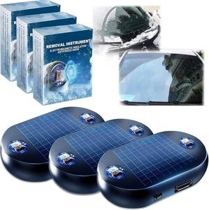 lot 4140 image: Anti-freeze Electromagnetic Car Snow Removal Device, 2026 New Portable Solar Electromagnetic Molecular Interference Freeze and Snow Remover Instrument for Ice and Snow Scraping (dark blue, 3 PCS)
