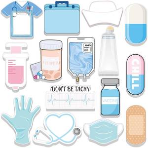 lot 4149 image: 15 Pads Mini Funny Nurse Sticky Notes CNA Gifts Nursing Essentials Medical Themed Mini Notes Assorted Pads Self Stick Cute Memo for Gifts Hospital