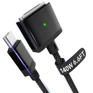 lot 4161 image: Hugener Magnetic 3 Cable USB-C 6.6FT Compatible with M5M4M3M2 MacBook Air Pro Charger, 140W Cable for MacBook Air (1315in 20262025202420232022), Pro (16in14in 20262025202420232021), Blackin