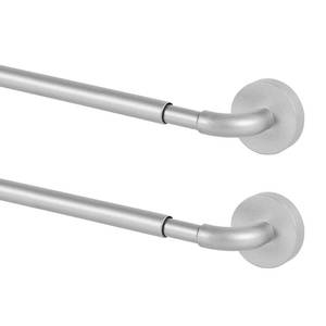 lot 4163 image: TYRON 2 Pack Magnetic Curtain Rod for Metal Doors Adjustable 9-12 Inch, 38 in. Diameter, Magnetic Rod No Drill, Narrow Sidelight Window Mini Curtain Rod(Nickel)