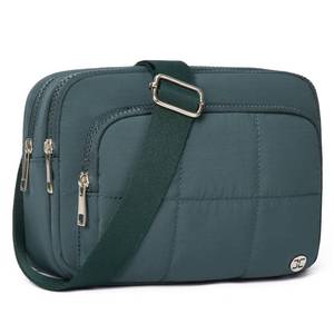 lot 4166 image: Telena 3-Zip Crossbody Bags for Women Anti Theft Cross Body Bag for Woman Travel Everyday Use Green