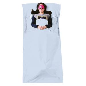 lot 4174 image: TRIWONDER Sleeping Bag Liner Cotton Lightweight Travel Sheet Portable Sleep Sack for Outdoor Camping Backpacking Travel (01 Light Blue, M - 47x82.6)