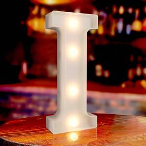 lot 4181 image: Marquee Letters I, Led Letter Lights, 26 Alphabet Battery Powered LED Light Up Name Sign, Decorative Lighted Standing Letters for Graduation Party Night Light Wedding Birthday Room Bar Wall Decor