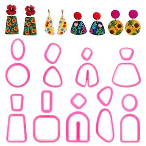 lot 4209 image: 18 Pcs Polymer Clay Cutters Mini Clay Cutters for Polymer Clays Jewelry Earrings Making 18 Shapes Earring Cutter for Jewelry Making Christmas
