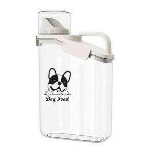 lot 4262 image: Ctomche Dog Food Storage Container Airtight Portable Dog Food Container with Handled Lid and Pour Spout,Food Storage for Dog Dry Food Small Pet Food Container with Measuring Cup for Home, Travel,2.8L