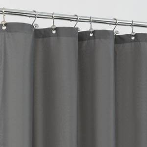 lot 4272 image: ALYVIA SPRING Waterproof Fabric Shower Curtain Liner - Soft and Light-Weight Cloth Shower Liner, 3 Bottom Magnets, Hotel Quality and Machine Washable - Standard Size 72x72, Dark Gray