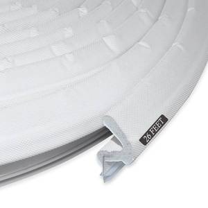 lot 4273 image: LSGCQ Kerf Weather Stripping Door Seal Strip 26 Ft Q Foam Door Weatherstrip Seal with Slot Card Slot Installation, Easy Cut to Size (White)