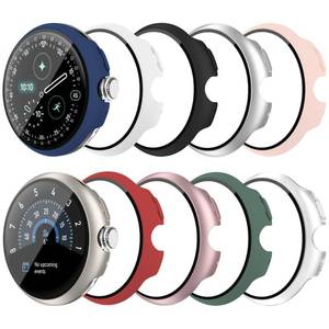 lot 4277 image: Tiorecime 10 Pack Case for Google Pixel Watch 4 41mm with Tempered Glass Screen Protector, Shockproof Hard PC Bumper, Charge with Case On, Protective Cover Compatible with Pixel Watch 4 41mm