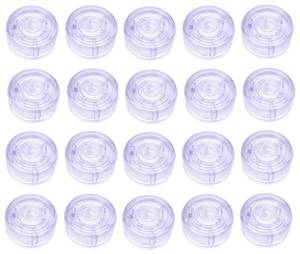 lot 4281 image: Jiayouy Guitar Effect Pedal Footswitch Toppers Foot Nail Cap Protection Cap for Guitar Effect Pedal Protection Cap 20PCSSet (transparent)