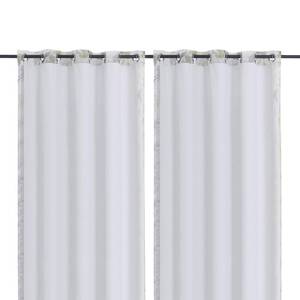 lot 4284 image: Chyhomenyc Window Blackout Curtain Liners with 18 Rings, Thermal Insulated 100percent Blackout Liner for 96 Inch Curtains, Each 50Wx92L, 2 Liners Per Set with 18 Pieces Rings