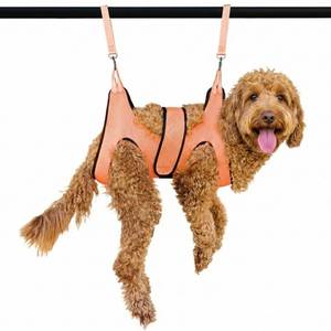 lot 10415 image: HamInWay Pet Grooming Hammock � Large Dog Grooming Sling for Nail Trimming, Bathing and EarEye Care � Pink
