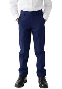 lot 10419 image: Navy Blue Suit Pants for Boys Dress Pants for Wedding Kids School Uniforms Pants Size 8