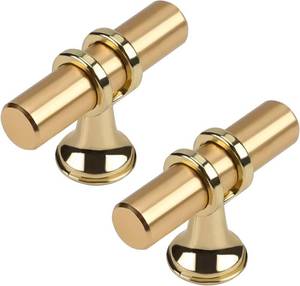 lot 12162 image: Haliwu 20 Pack Gold Cabinet Knobs, Brushed Brass Cabinet Knobs Kitchen Knobs Champagne Gold Pull Kitchen Hardware, 2 inch(50mm) Single Hole Knobs (Not As Picture)