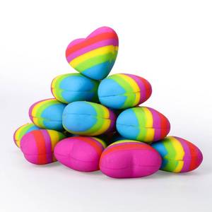 lot 12176 image: AmoreAngel Crafts 16 Pcs Heart Shaped ErasersPencil ErasersEasy to Hold Rainbow Colorful EraserPink Erasers,Back to School SuppliesOffice Use