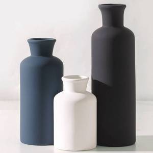 lot 13178 image: Ceramic Vase Set of 3, Neutral Modern Vases Home Decor Boho Vases Farmhouse Decor Flowers Pampas Vase for Table Mantel Entryway Shelf Living Room Kitchen Bathroom - Mutlicolor